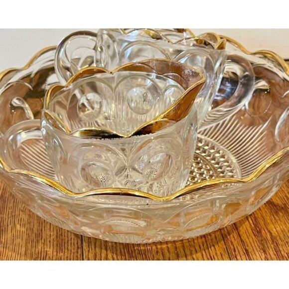 Vintage Bartlett & Collins Manhattan Bowl and cream and sugar set - Picture 2 of 15